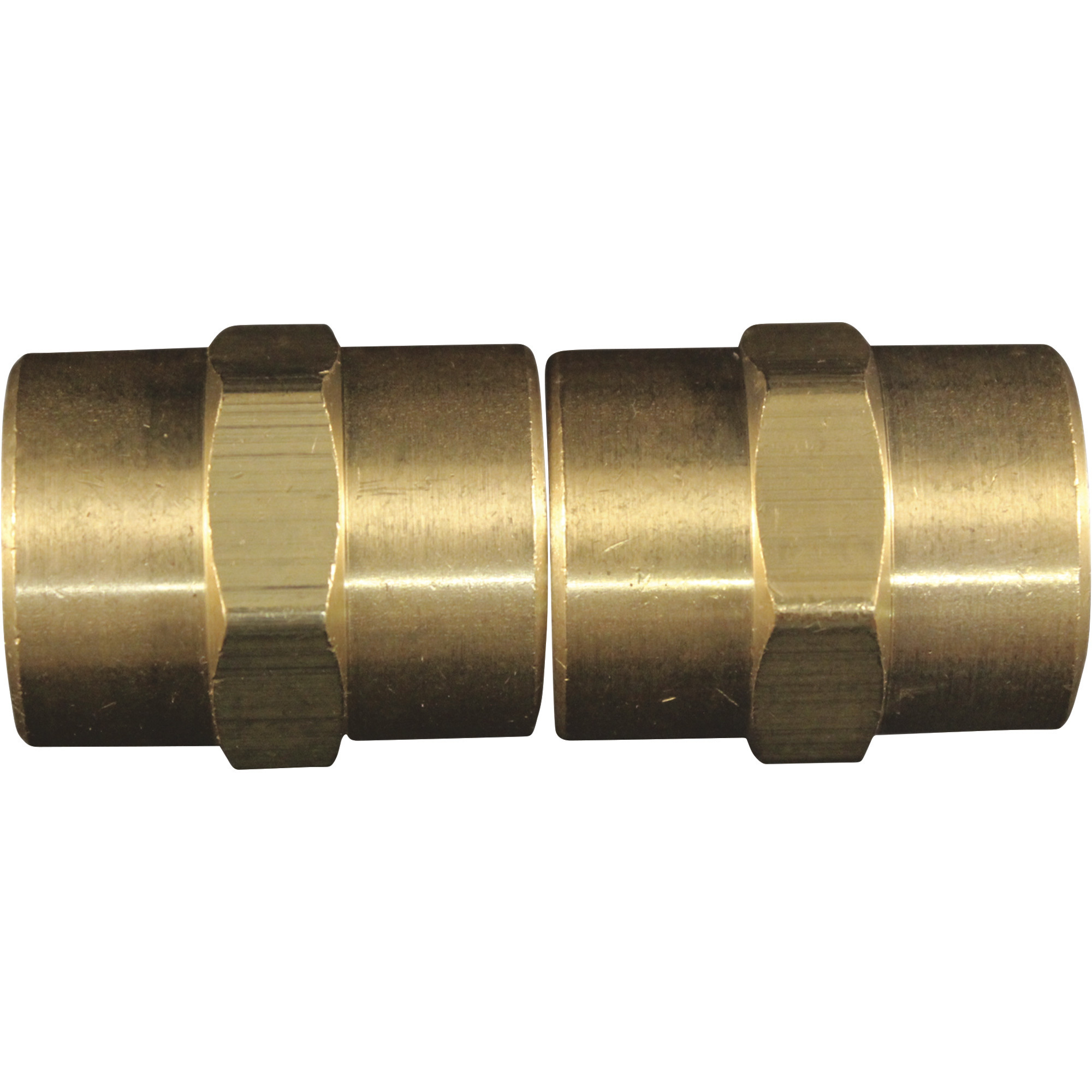 Milton 3/8in. FNPT Hex Coupling, 2-Pack, 3/8in. NPT x 3/8in. NPT, Model# S-643-3